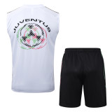 2025-26 JUV White Tank top and shorts suit #D25109