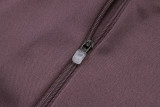 2025-26 Man Utd Grey purple Half Pull Tracksuit #B2550(半拉链)