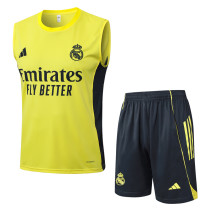 2025-26 RMA Yellow Tank top and shorts suit #D25110