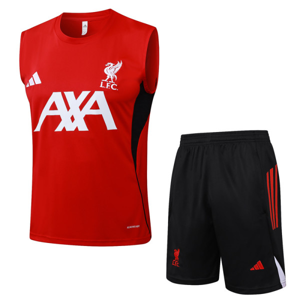2025-26 LIV Red Tank top and shorts suit #D2595
