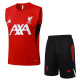 2025-26 LIV Red Tank top and shorts suit #D2595