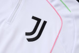 2025-26 JUV White Half Pull Tracksuit #B2552(半拉链)