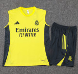 2025-26 RMA Yellow Tank top and shorts suit #D25110