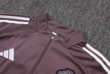 2025-26 Man Utd Grey purple Half Pull Tracksuit #B2550(半拉链)
