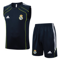 2025-26 RMA Royal blue Tank top and shorts suit #D25116