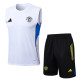2025-26 Man Utd White Tank top and shorts suit #D25101