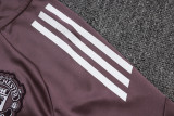 2025-26 Man Utd Grey purple Half Pull Tracksuit #B2550(半拉链)