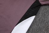 2025-26 Man Utd Grey purple Half Pull Tracksuit #B2550(半拉链)
