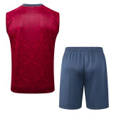 2025-26 Sao Paulo Red Tank top and shorts suit #D25115
