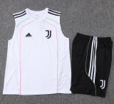 2025-26 JUV White Tank top and shorts suit #D25109