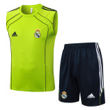 2025-26 RMA Grass green Tank top and shorts suit #D25117