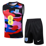 2025-26 England Colour Tank top and shorts suit #D25113