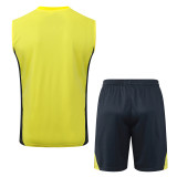 2025-26 RMA Yellow Tank top and shorts suit #D25110
