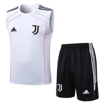 2025-26 JUV White Tank top and shorts suit #D25109