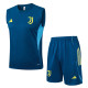 2025-26 JUV Blue Tank top and shorts suit #D2577