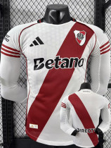 2025-26 River Plate Home Long Sleeve Player Version Soccer Jersey (长袖球员)