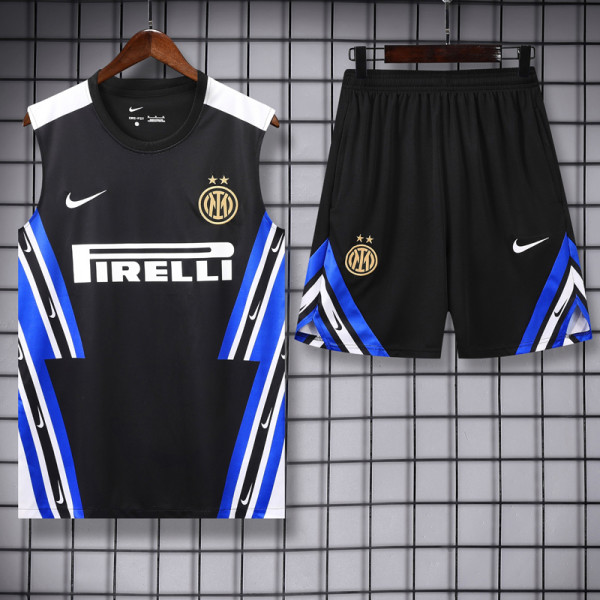2025-26 INT Black Tank top and shorts suit