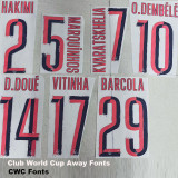 2024-25 PSG Away Have Stars Fans Soccer Jersey (前带星)