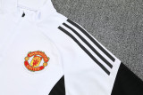 2025-26 Man Utd White Half Pull Tracksuit (半拉链)