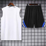 2025-26 INT White Tank top and shorts suit