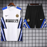 2025-26 INT White Tank top and shorts suit