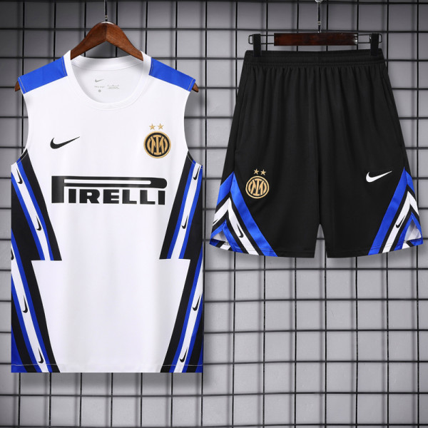 2025-26 INT White Tank top and shorts suit