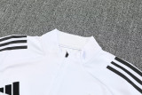 2025-26 Man Utd White Half Pull Tracksuit (半拉链)