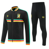 2025-26 Cameroon Black Jacket Tracksuit