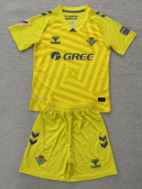 2025-26 Real Betis Yellow GoalKeeper Kids Soccer Jersey