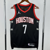 2023-24 Rockets DURANT #7 Black Top Quality Hot Pressing NBA Jersey (Trapeze Edition)飞人版