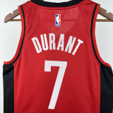 2022-23 ROCKETS DURANT #7 Red Top Quality Hot Pressing NBA Jersey