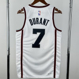2024-25 ROCKETS DURANT #7 White City Edition Top Quality Hot Pressing NBA Jersey