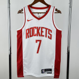 2022-23 ROCKETS DURANT #7 White Top Quality Hot Pressing NBA Jersey