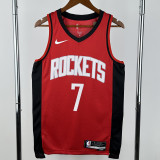 2022-23 ROCKETS DURANT #7 Red Top Quality Hot Pressing NBA Jersey