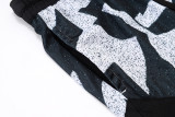 C2502 AJ Black white Casual Short Pants #破冰斑白