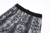 C2448 AJ Black Casual Short Pants #蛇纹迷彩