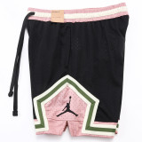 A2501 AJ Black Pink Casual Short Pants #黑粉色