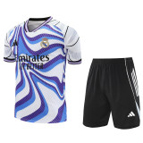 2025-26 RMA White blue Training Short Suit