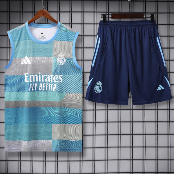 2025-26 RMA Light blue Tank top and shorts suit