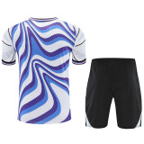 2025-26 RMA White blue Training Short Suit