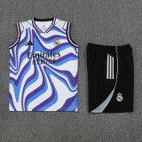 2025-26 RMA White blue Tank top and shorts suit