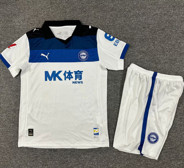 2025-26 Alaves Away Kids Soccer Jersey