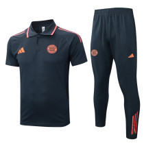 2025-26 Bayern Dark gray Polo Tracksuit #C2544