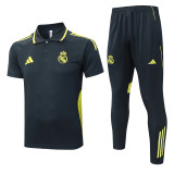 2025-26 RMA Dark gray Short shirts and Long trousers Suit #C2546