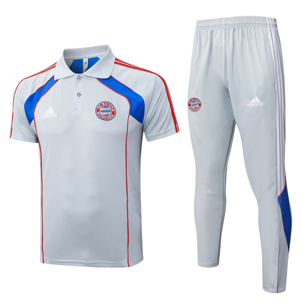 2025-26 Bayern Grey Short shirts and Long trousers Suit #C2547