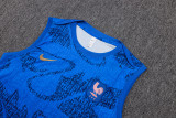 2025-26 France Fancy blue Tank top and shorts suit #D25136
