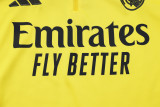 2025-26 RMA Yellow Half Pull Tracksuit #B2559(半拉链)