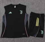 2025-26 JUV Black Tank top and shorts suit #D25135