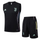 2025-26 JUV Black Tank top and shorts suit #D25135