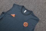 2025-26 Bayern Dark gray Tank top and shorts suit #D25142